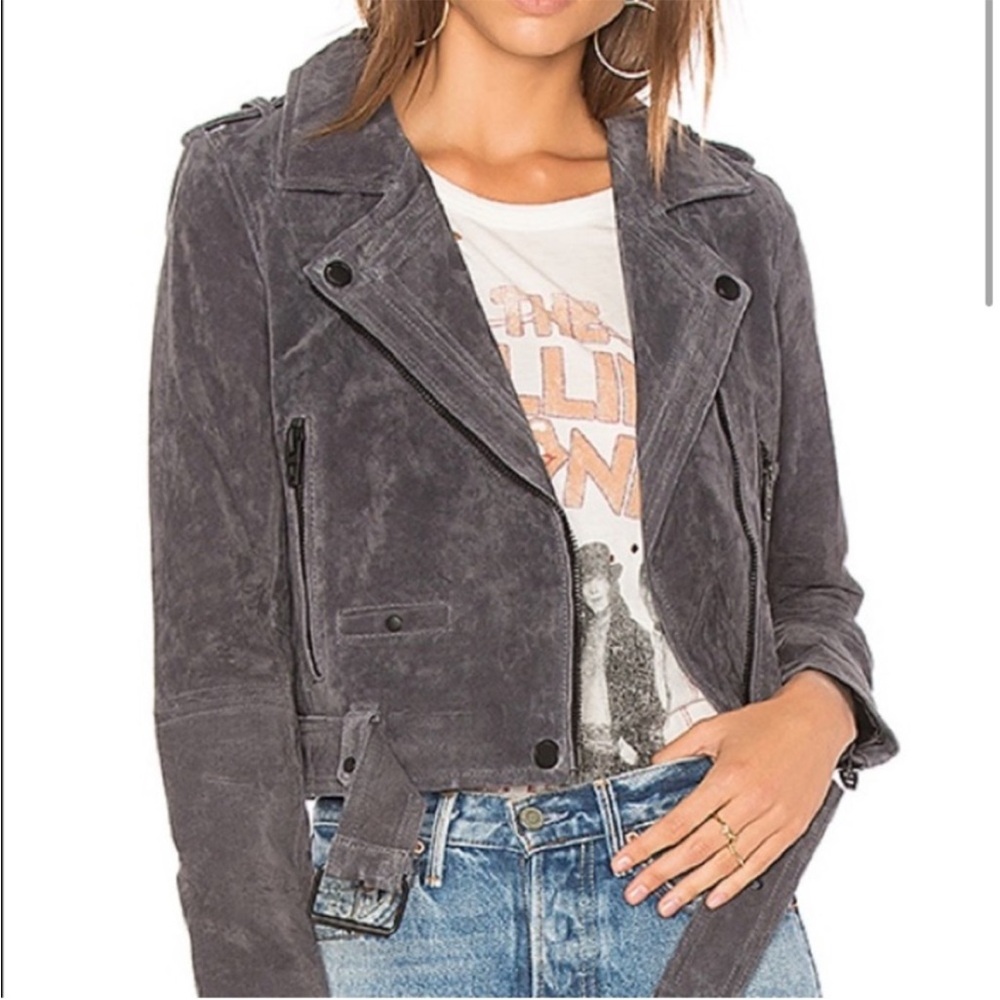 Blank NYC Charcoal Leather Jacket